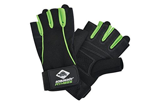 Schildkröt Fitness PRO, Handsker uden fingre, Træning, Unisex, Sort, Grøn, Fitness, Velcro