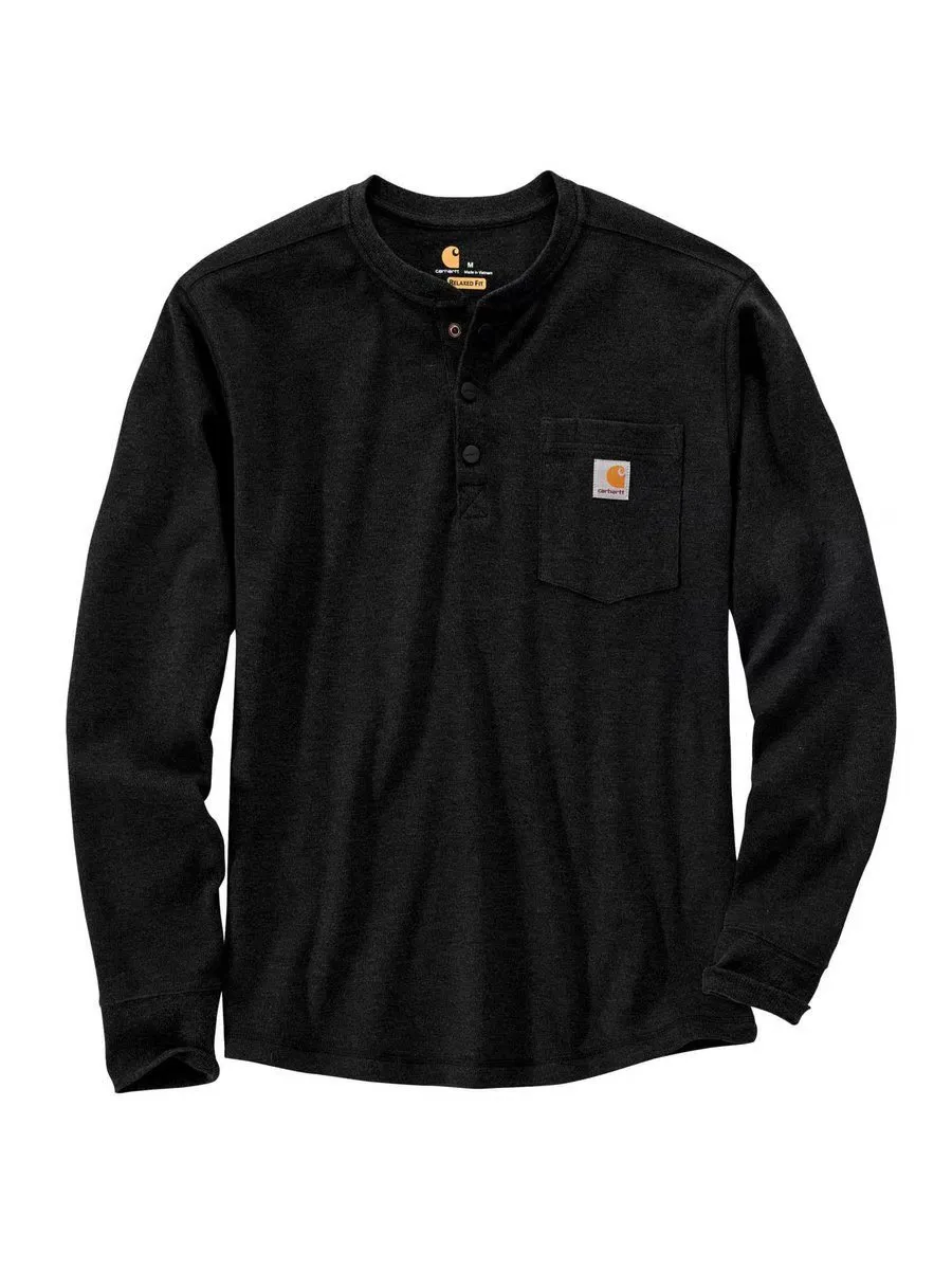 HENLEY POCKET LS t-shirt 104429 Sort 2XL