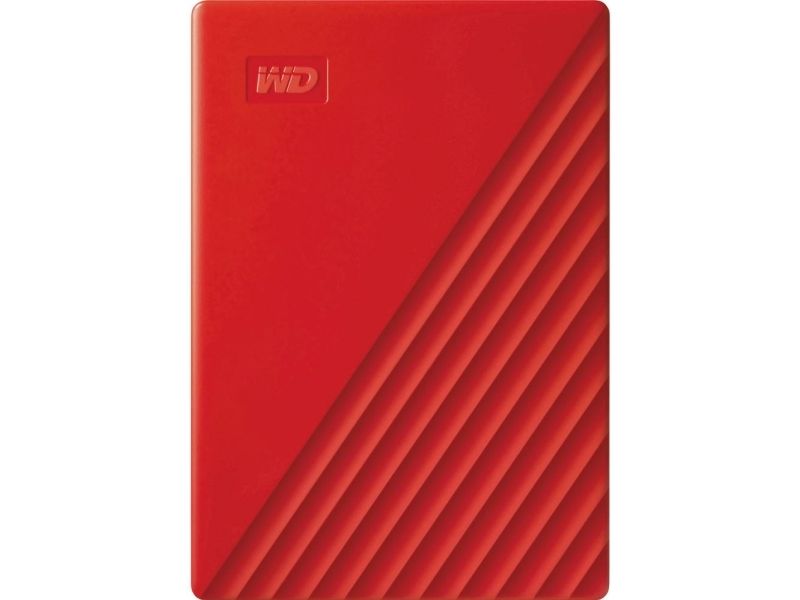 Wd My Passport Wdbyvg0020brd - Harddisk - Krypteret - 2 Tb - Ekstern (Bærbar) - Usb 3.2 Gen 1 - 256-Bit Aes - Rød