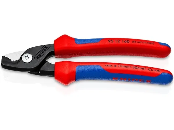 Knipex StepCut, Eldriven kabelavbitare, Svart, Blå, Röd, 1,5 cm, 50 mm², 160 mm, 240 g | Verktyg & Verkstad - Handverktyg - Rörverktyg | GameStuff