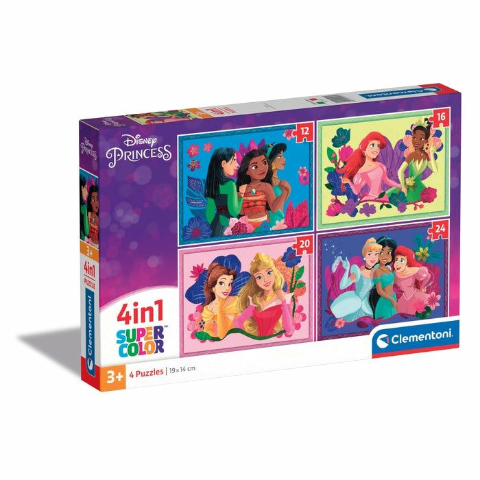 Clementoni Puzzle „Disney-Prinzessinnen“, 4-In-1