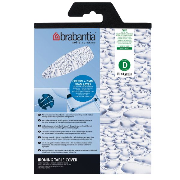 Brabantia 135X45 Beschuimd 2Mm Ironing Board Top Cover White, Blue