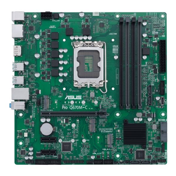 Asus Pro Q670m-C-Csm, Intel, Lga 1700, Intel Celeron , Intel Core I3, Intel Core I5, Intel Core I7, Intel Core I9,..., Lga 1700, 128 Gb, Ddr