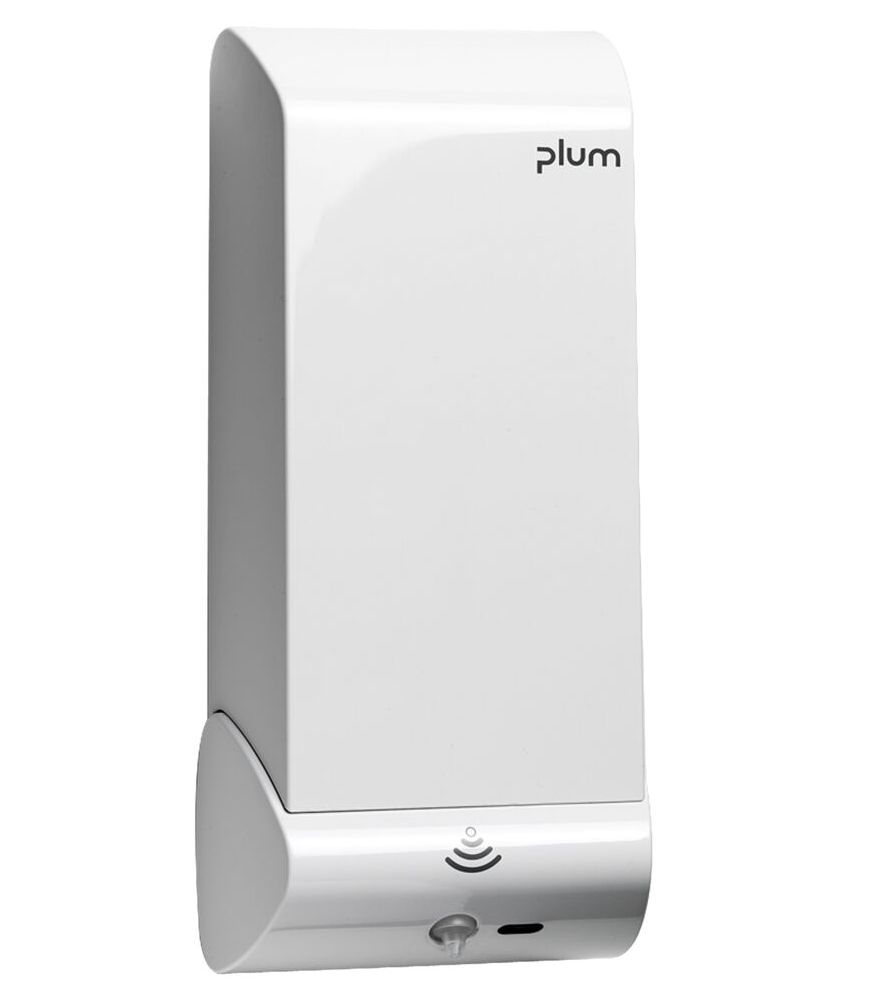 Handsfree-elektroninen annostelija, Plum Combiplum 4302, 1000 ml, valkoinen, muovia, suljettu