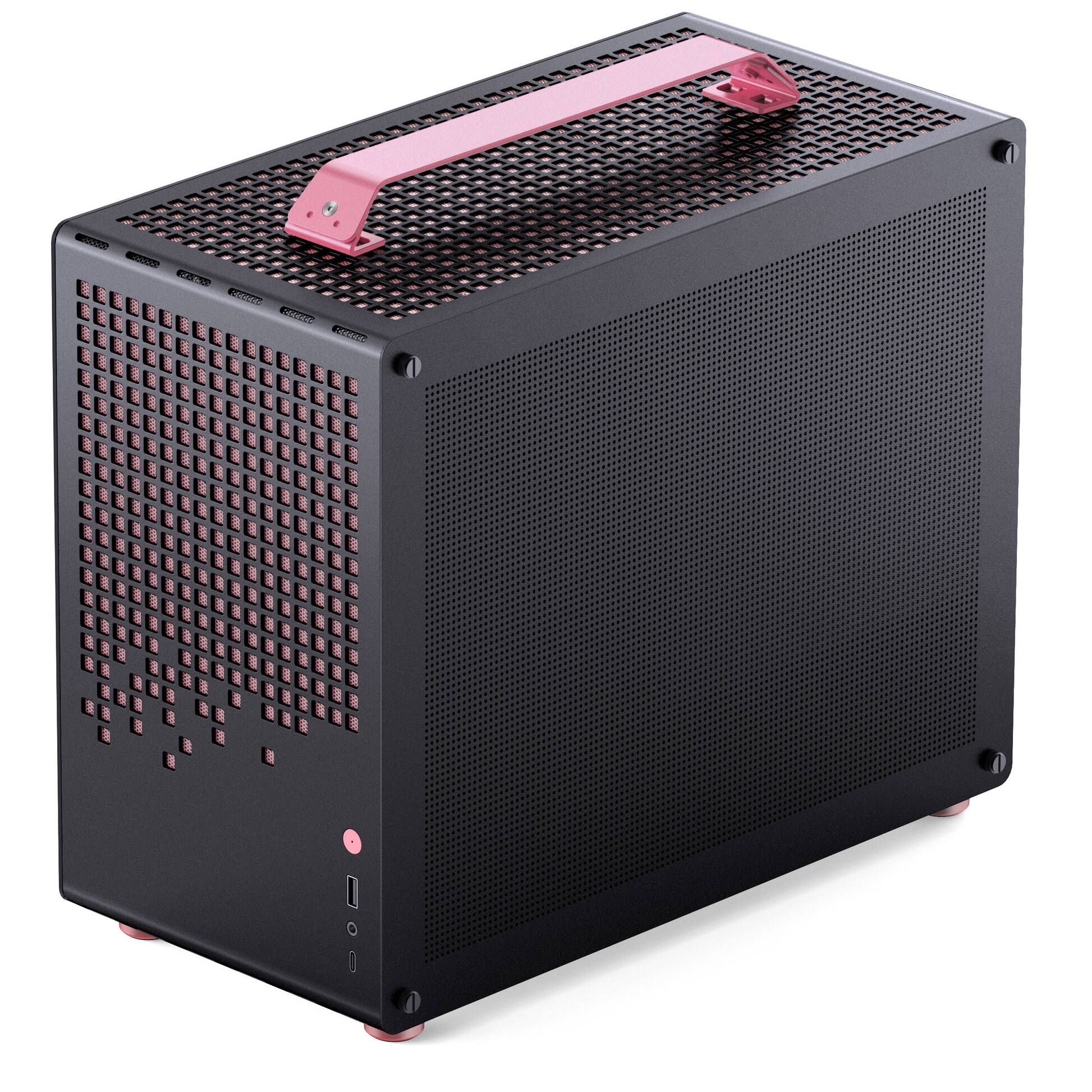 Jonsplus MATX Handle Case Z20 - Black-Pink - kabinet - Micro/Mini/Flex-ATX (Z20 BLACK-PINK)