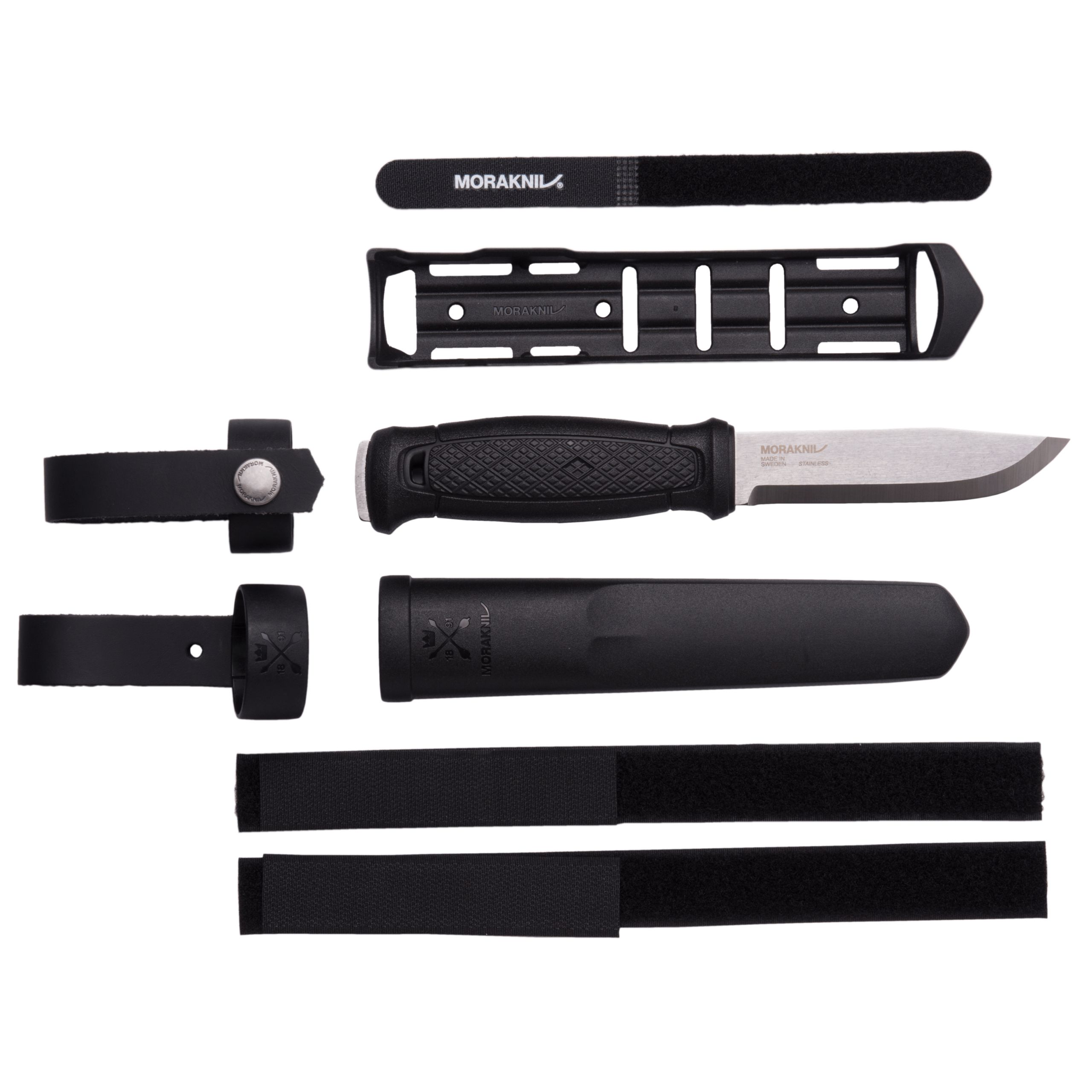 Morakniv Garberg (S) – Outdoormesser aus Edelstahl mit Multi-Mount | Full-Tang Bushcraft-Messer aus 14C28N Edelstahl mit Scandi-Schliff, feuerstahlkompatiblem Rücken und MOLLE Multi-Mount - Bild 5