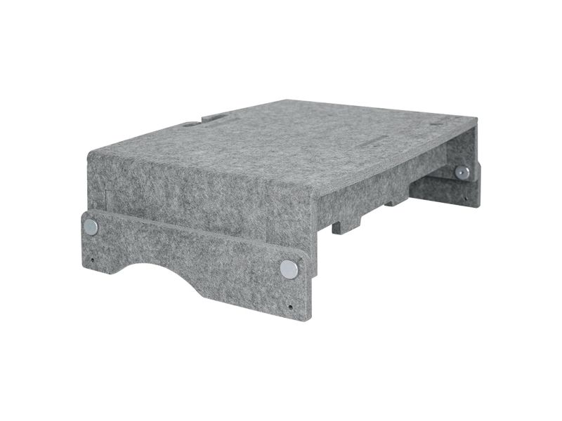 Bakkerelkhuizen Q-Riser 110 Circular Light Grey, Freistehend, 10 Kg, 25,4 Cm (10"), 76,2 Cm (30"), Höhenverstellung, Grau