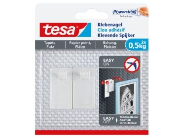 TESA 77772-00500-00, Indendørs, Billedkrog, Hvid, Plast, Klæbestrimmel, 0,5 kg
