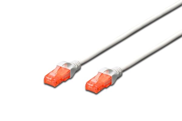 DIGITUS Premium - Patchkabel - RJ-45 (han) til RJ-45 (han) - 3 m - UTP - CAT 6 - booted - hvid