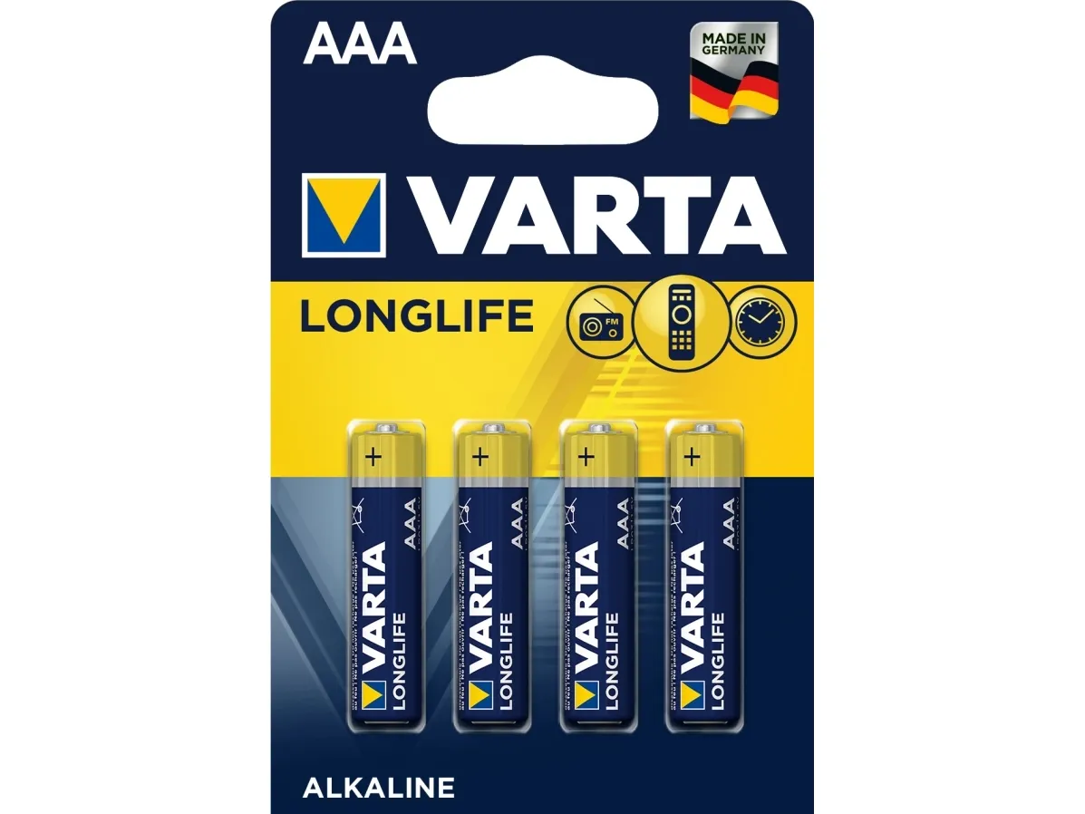 Varta Longlife Extra - Batteri 4 x AAA / LR03 - Alkalisk | EL Artiklar - Batteri - AAA-batterier | GameStuff