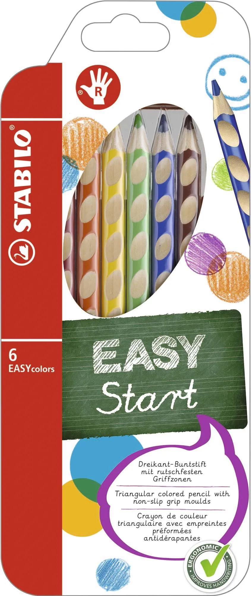 STABILO EASYcolors, 6 styck | Skrivredskap - Blyertspennor & pencils - Blyertspennor | GameStuff