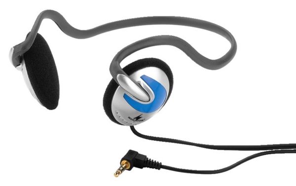 Monacor Md-260, Kopfhörer, Nackenband, Musik, Grau, Silber, 1,5 M, Verkabelt
