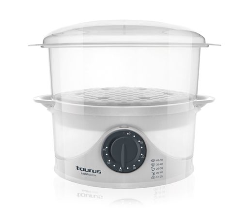 Taurus Salutecook, 2 Korb/Körbe, Transparent, Weiß, Freistehend, Drehregler, Vorderseite, 6 L