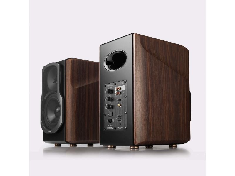 Edifier S2000mkiii, 2.0 Kanäle, Verkabelt & Kabellos, 130 W, Schwarz, Holz