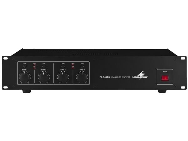 Monacor PA-1450D, 4.0 kanaler, 50 W, D, 0,5%, 63 dB, 50 W