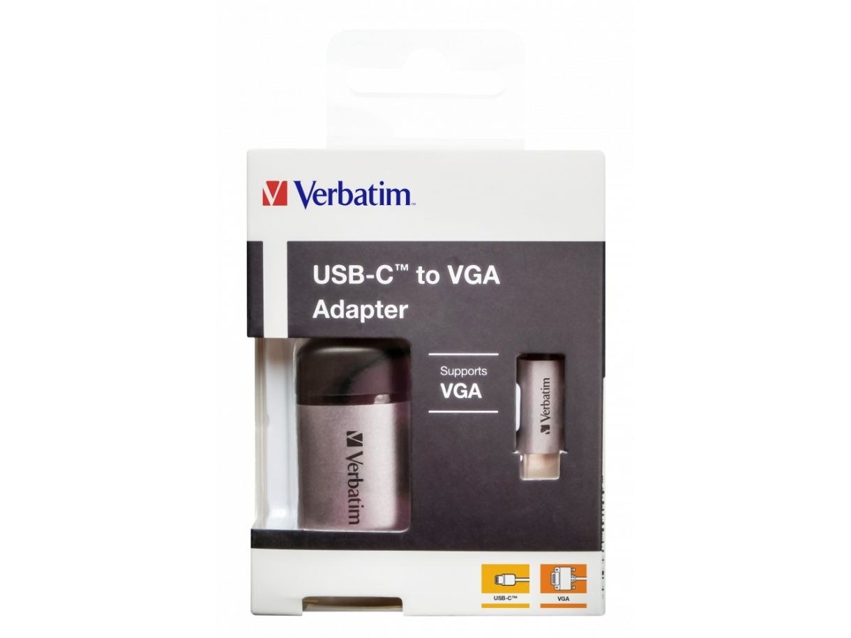 Verbatim - Videoadapter - Usb-C (Han) Til Hd-15 (Vga) (Hun) - Usb 3.1 Gen 1 - 10 Cm