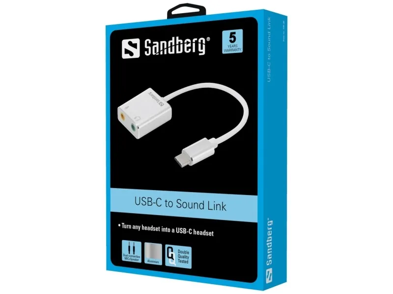 Sandberg USB-C till Sound Link - Lydkort - stereo - USB-C