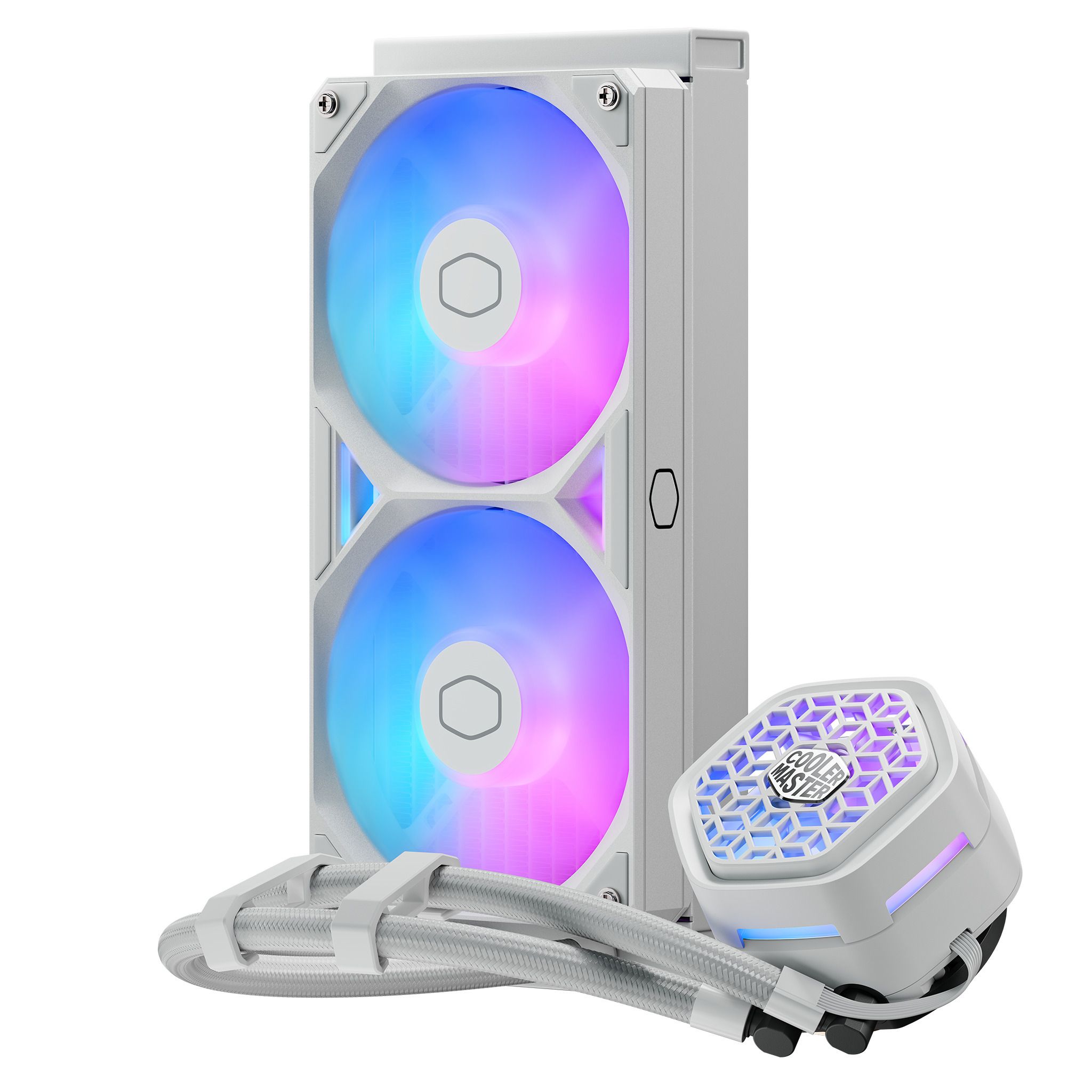 Cooler Master MasterLiquid Atmos II VRM Fan, Væskekølingssæt, 12 cm, 690 rpm, 2500 rpm, 240,35 m³/t, Hvid