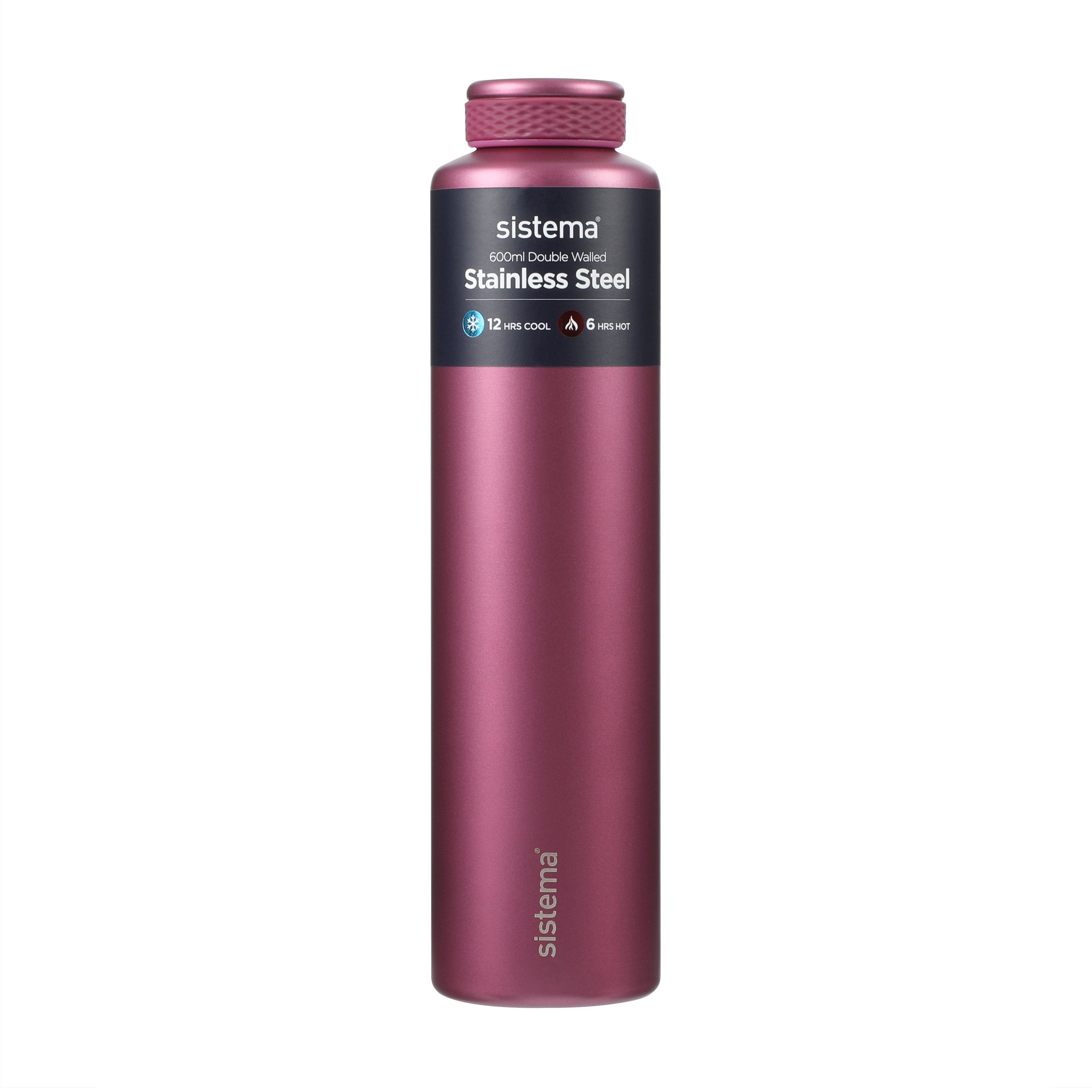 Sistema - Stainless Steel 600Ml - Fig Purple