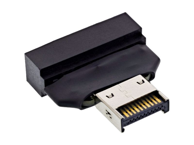 Inline 33446T, Usb Type-E Key A, 20-Pin, Usb 3.0 Header, 19-Pin, Schwarz