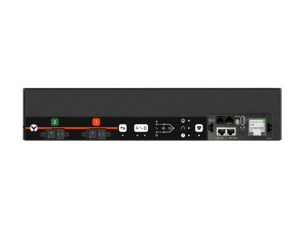 Vertiv Geist VA7G32A0, Overvåget, 2U, Enfaset, Vandret, Sort, 12 AC stikkontakt(er)