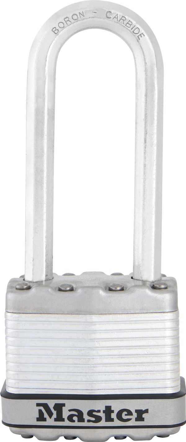 Master Lock M1eurdlj, Herkömmliches Vorhängeschloss, Tastensperre, Gleichschließung, Garage, Pforte, Selbstlagerung, Werkzeugkasten, Edelstahl, Lamin
