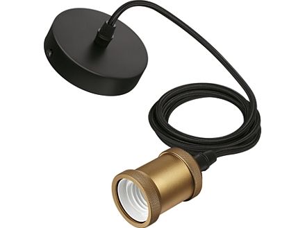 Philips Vintage Cord Lamp Pendant Cord, Brushed Gold, E27