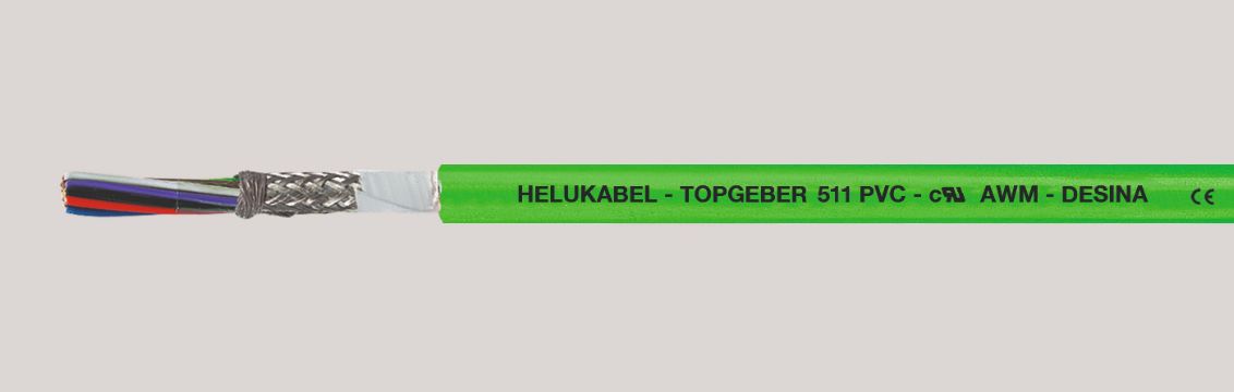 Helukabel Topgeber 511 Servo-Ledning 8 X 0.34 Mm² + 4 X 0.50 Mm² Grøn 707417 50 M