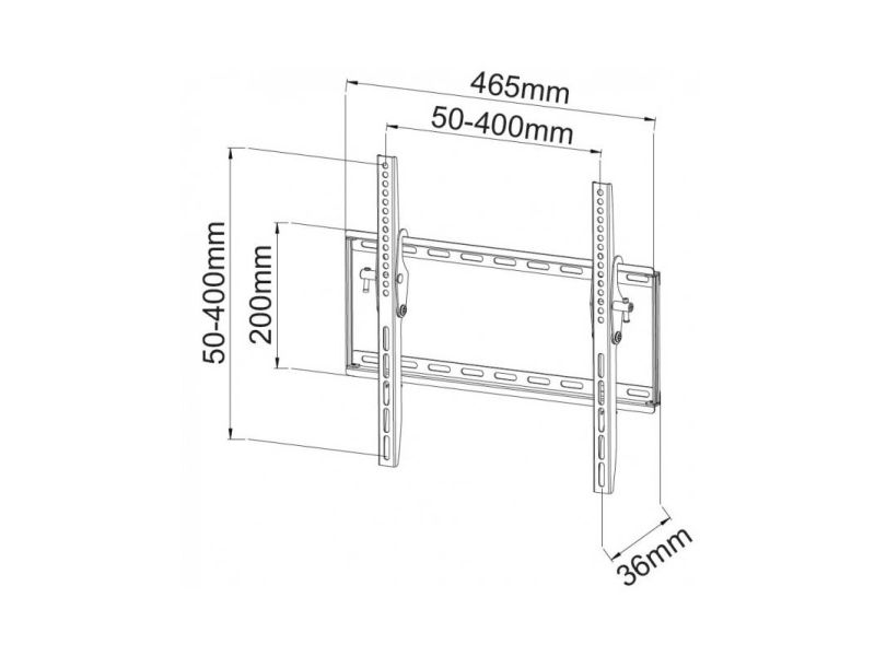 Techly - Beslag - For Lcd Tv - Sort - Skærmstørrelse: 23"-55" - Vægmonterbar