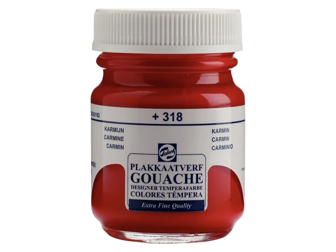 Talens Talens Gouache Extra Fine Quality Bottle Carmine 318 | Skola & Hobby - Konstmaterial - Gouache | GameStuff