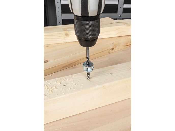 Wood Drill Bit Wolfcraft Dowel Drill Bit 8 Mm + Wolfcraft Stop