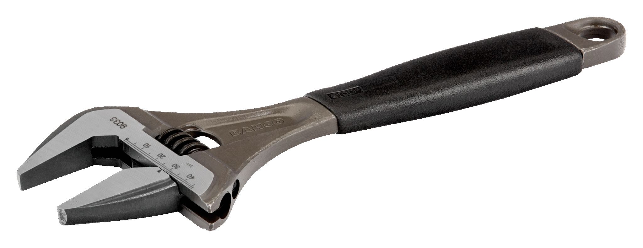 BAHCO Skiftenøgle ERGO 9029 med stor nøglevidde med gummihåndtag - Kæbeåbning 32mm - Længde: 170mm