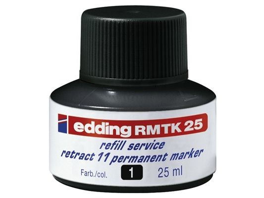 Edding Permanentmarker Nachfülltinte Edding Retract 11 E-Rmtk 25, Schwarz