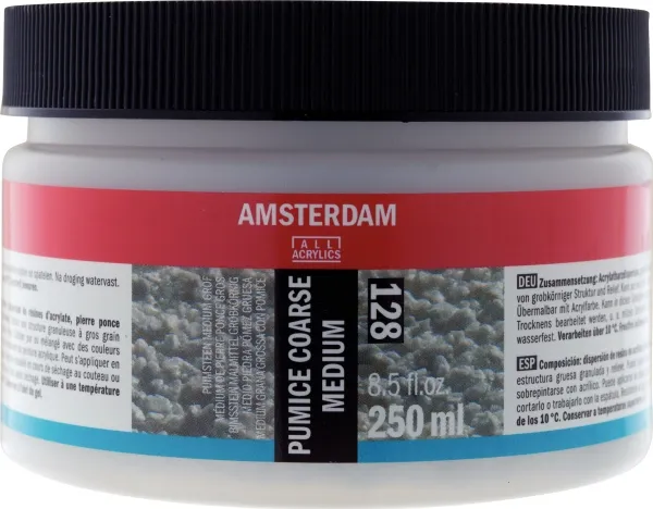 Amsterdam Pumice coarse medium 128 jar | Skola & Hobby - Konstmaterial - Tillsatser | GameStuff
