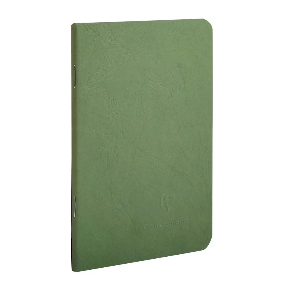 Clairefontaine Age Bag Green Notebook 9x14cm, 96 sidor/48 ark, 90 grams vitt papper, linjerad, kartongomslag | Papper & Emballage - Kalendrar & Anteckningsböcker - Anteckningsböcker | GameStuff