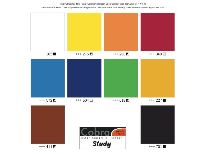 Cobra Study Oil Colour Set | 10 X