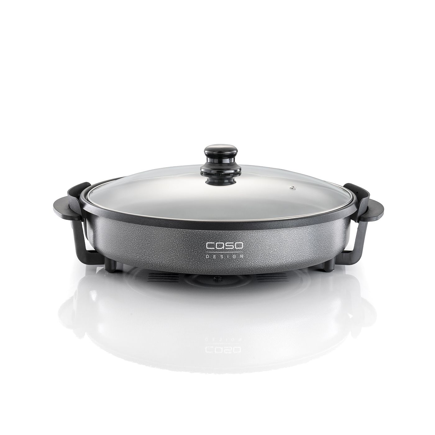 Caso 1491 - rund - grå - glas - 240 °C - aftageligt låg - GS (1491)