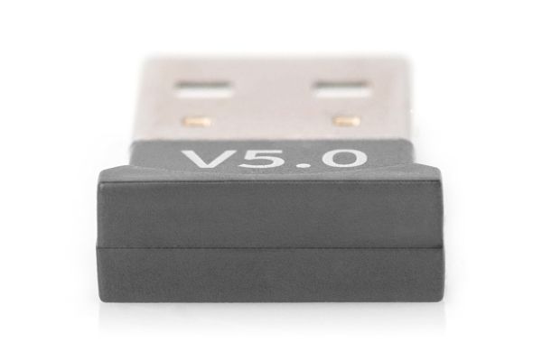 Digitus Bluetooth 5.0 Nano Usb Adapter, Kabellos, Usb, Bluetooth, 3 Mbit/S, Schwarz