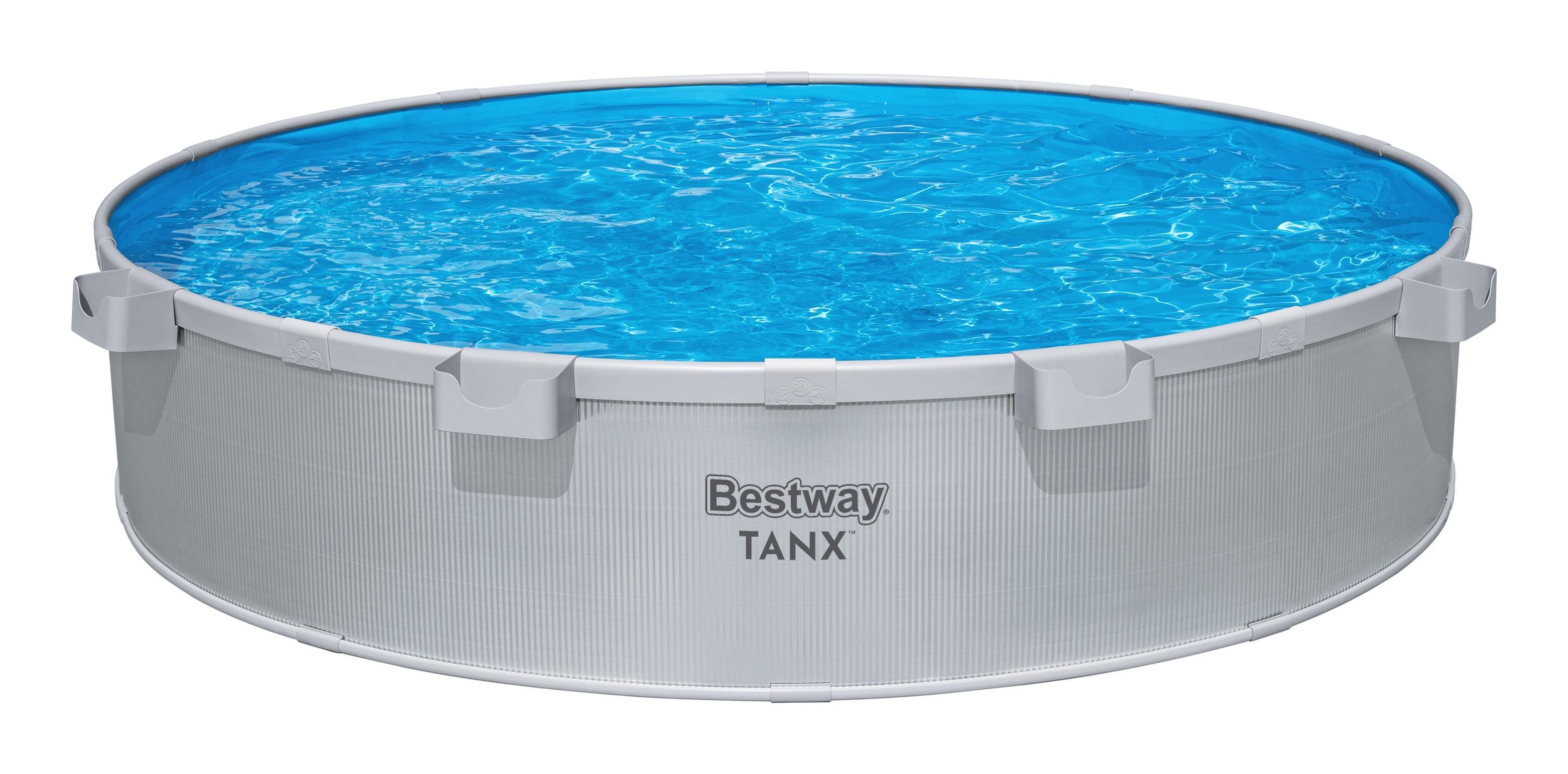 Bestway 561RW, 3790 L, Indrammet pool, Barn & voksen, Grå, 42,3 kg