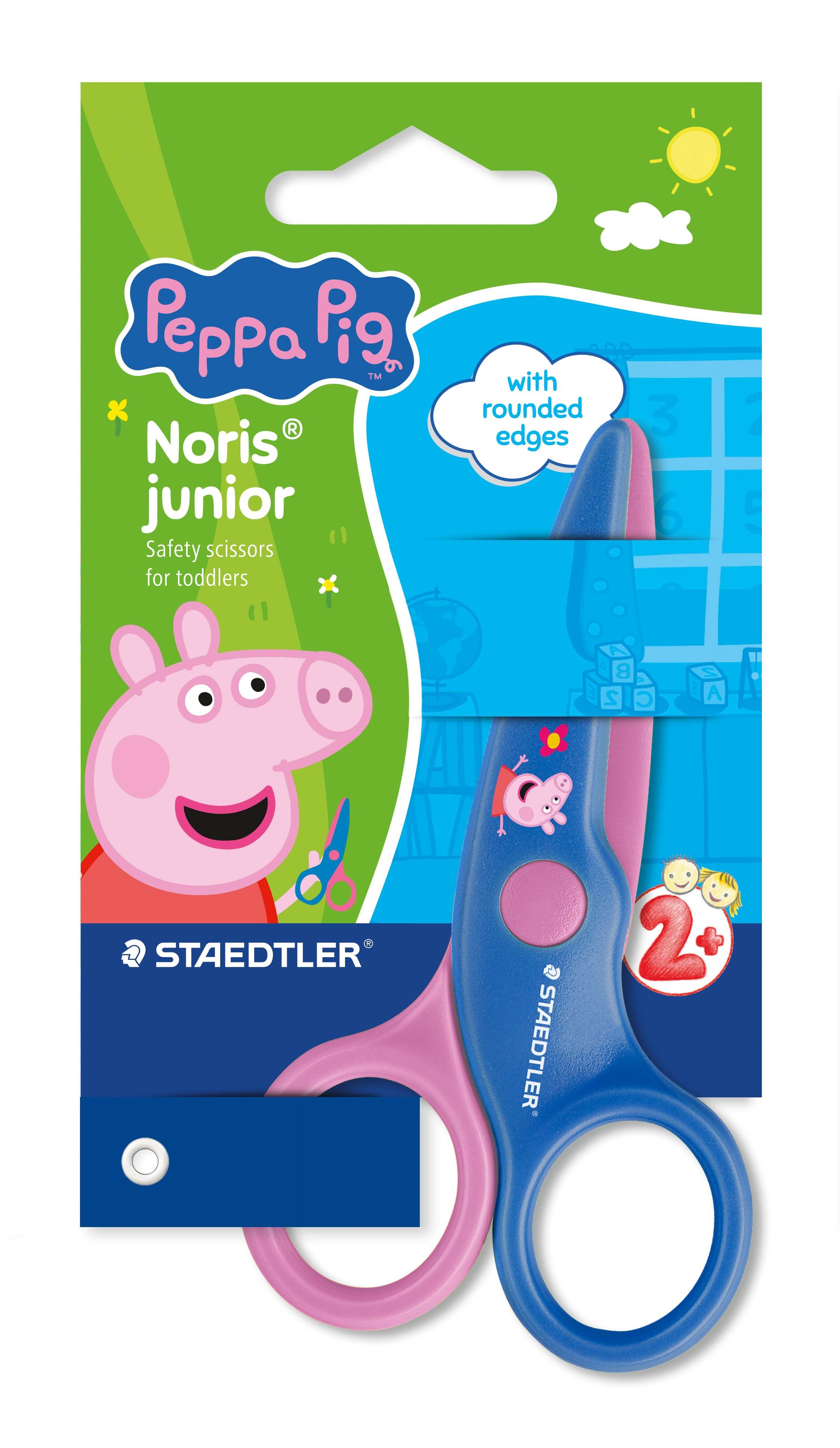 Børnesaks STAEDTLER Noris® Junior Gurli Gris, 10 cm | Kontorsmaterial - Skärverktyg - Sax | GameStuff