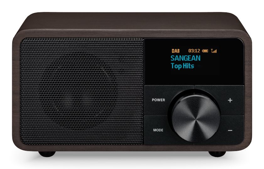 Sangean Genuine Mini Ddr-7 Radio Dab+ Fm, Dunkles Holz