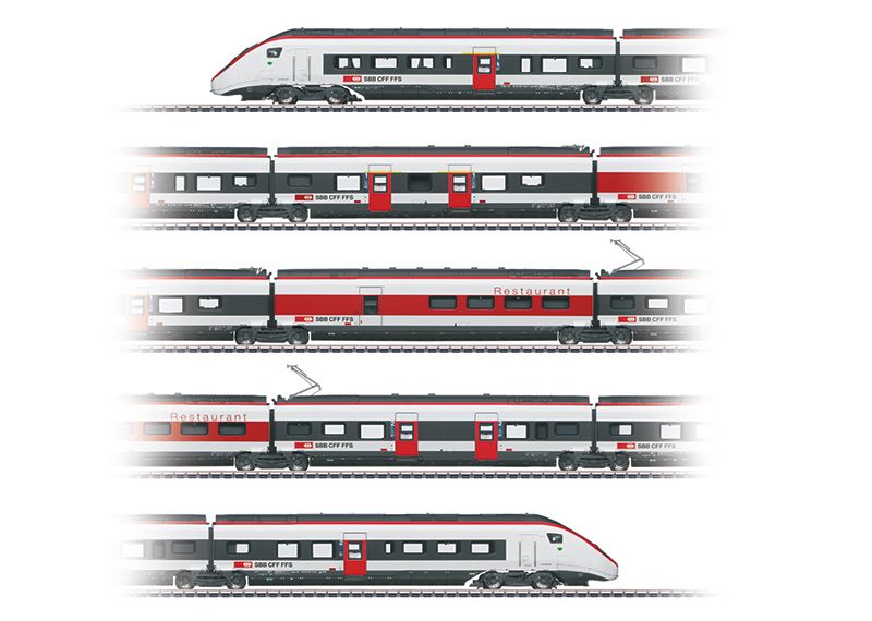 Märklin 39812, Togmodel, Formonterede, HO (1:87), Class RABe 501 Giruno, Ethvert køn, Metal