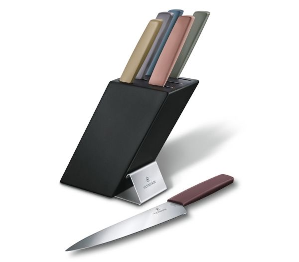 Victorinox 6.7186.66, Kniv/Bestik Bloksæt, Rustfrit Stål, Polypropylen, Rustfrit Stål, Sort, Flerfarvet