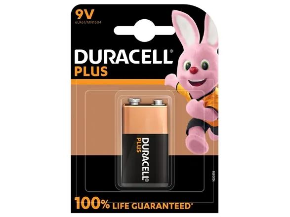 Duracell Plus - Batteri 9V - alkaliskt | EL Artiklar - Batteri - 9V batterier | GameStuff