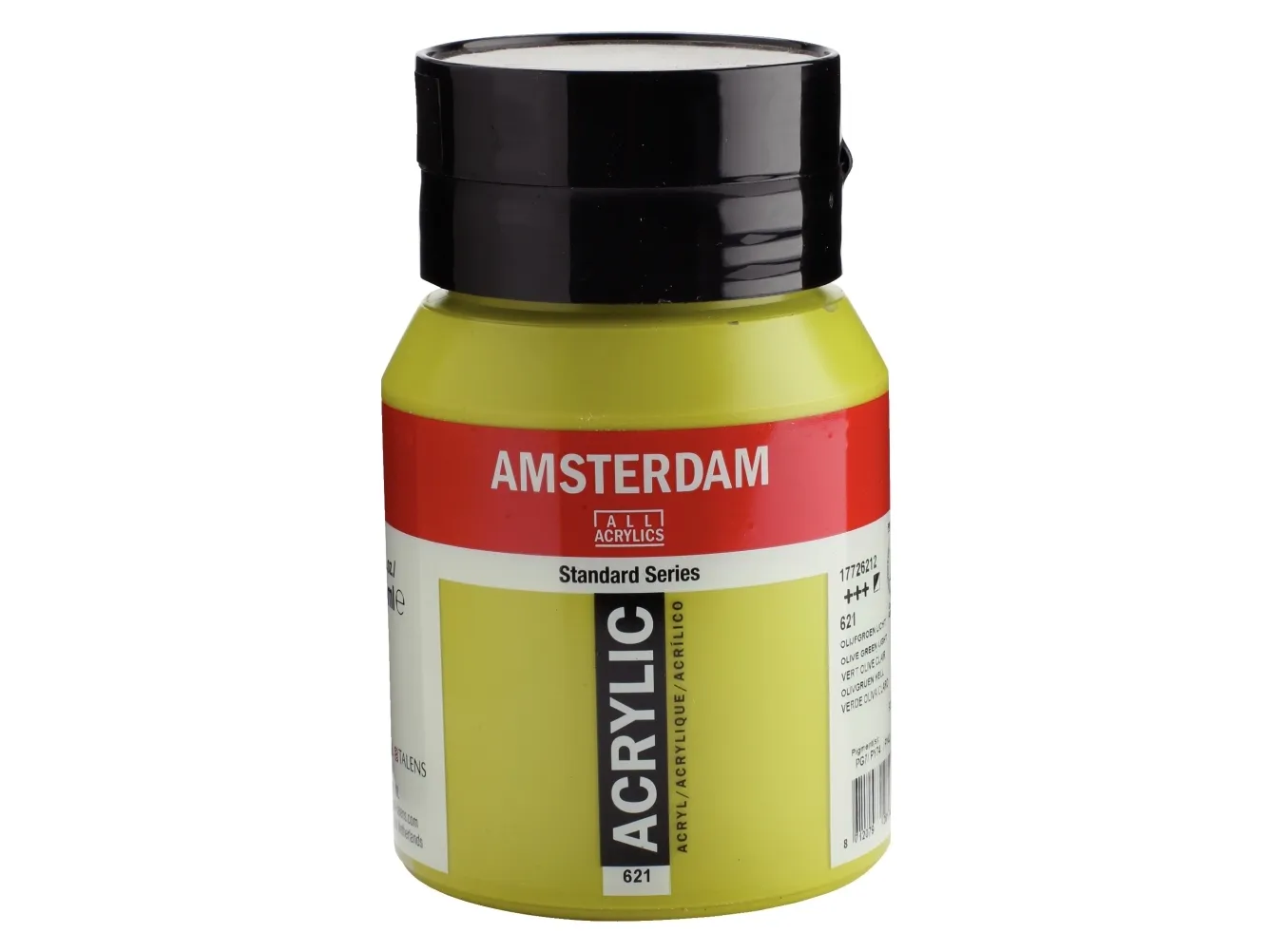 Amsterdam Standard Series Acrylic Jar Olive Green Light 621 | Skola & Hobby - Konstmaterial - Akryl & Akvareller | GameStuff