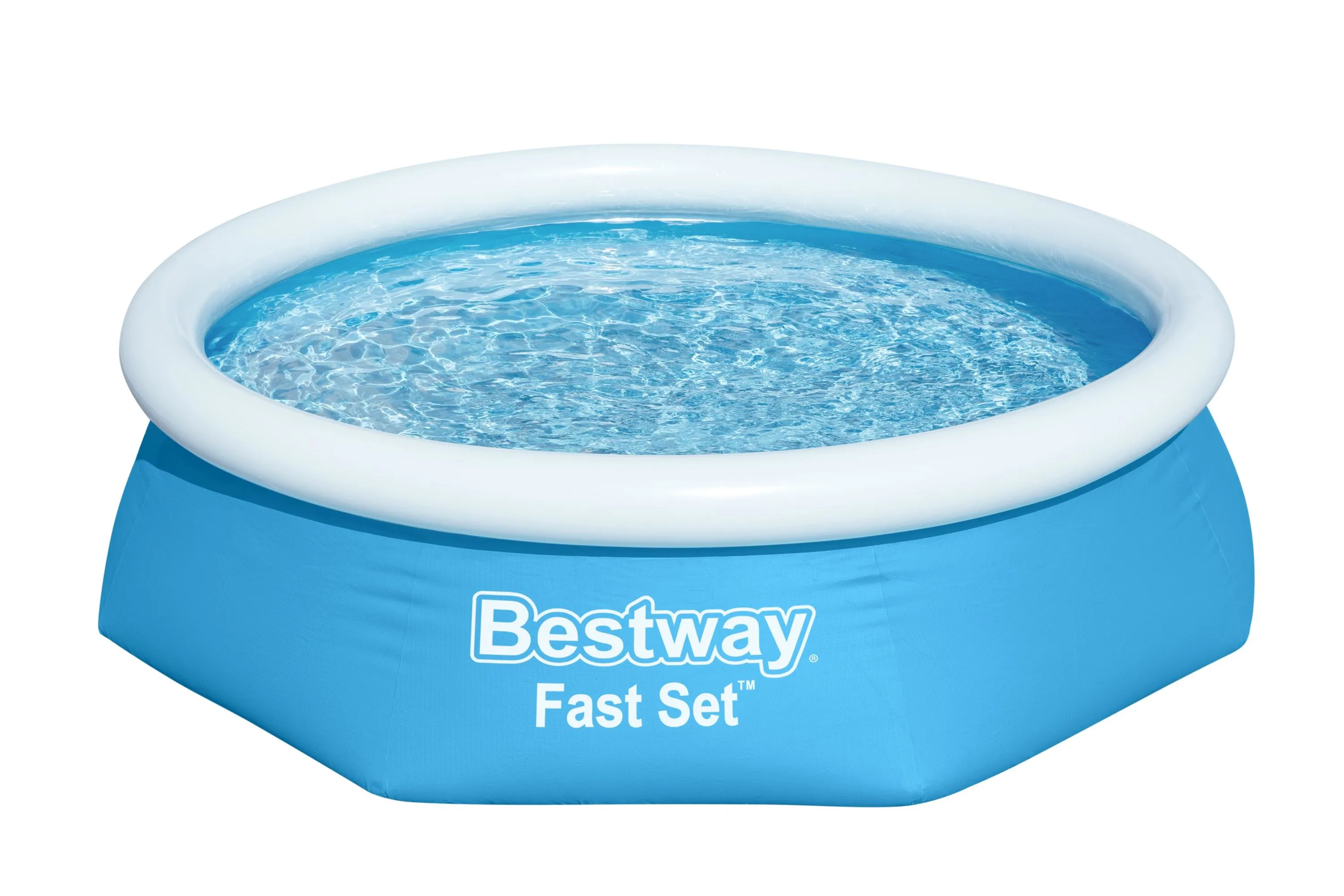 Bestway Fast Set 57448 Pool 2,44 m x 61 cm, rund und aufblasbar