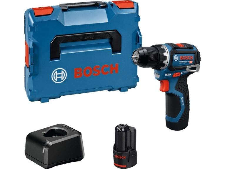 Bosch GSR 12V-32 borrskruvdragare 12 V 32 Nm, 2 x 2,0 Ah-batterier