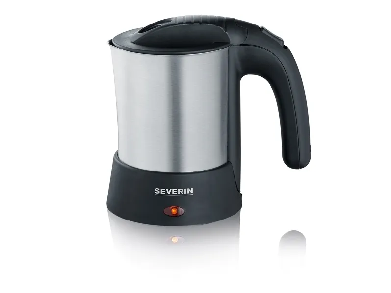 SEVERIN WK 3647 Mini Travel - Vattenkokare - 0.5 liter - 1.1 kW - borstat stål/svart | Köksapparater - Juice, is och vatten - Vattenkokare | GameStuff