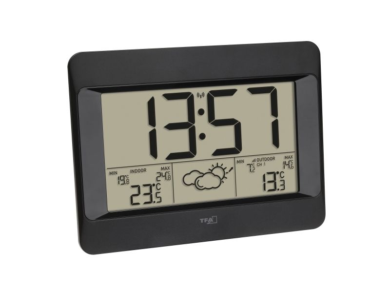 Tfa-Dostmann Zeno, Sort, Indendørs Termometer, Udendørs Termometer, Hygrometer, Termometer, Termometer, Plast, -10 - 50 °C