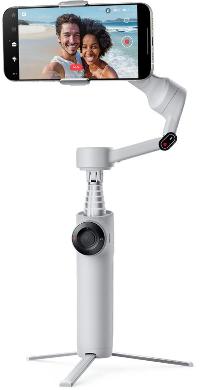 Insta360 Flow 2 Standard Bundle, Smartphone kamera stabilisator, Lys grå, Forbruger, -99 - 231°, -210 - 120°, 0,3 kg